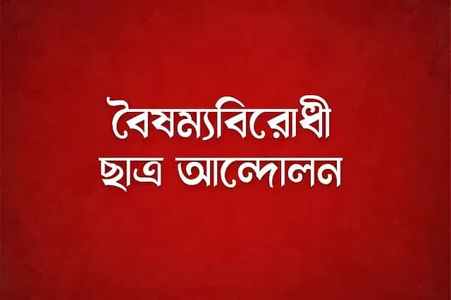 সংবিধান পুনর্লিখনের প্রস্তাব বৈষম্যবিরোধী ছাত্র আন্দোলনের